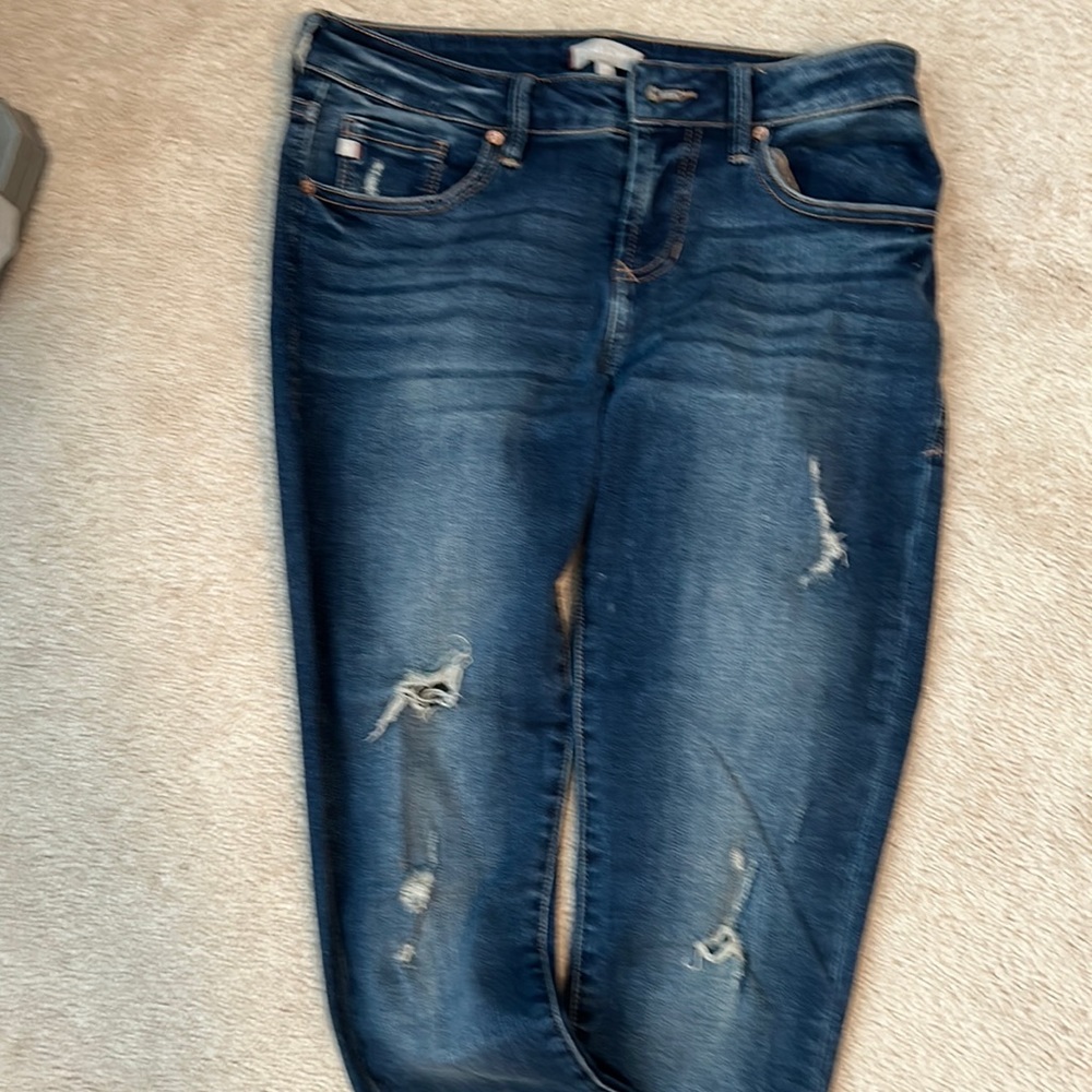 Ripped jeans.